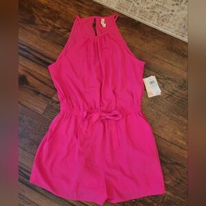 BeBop Fuchsia Halter Romper